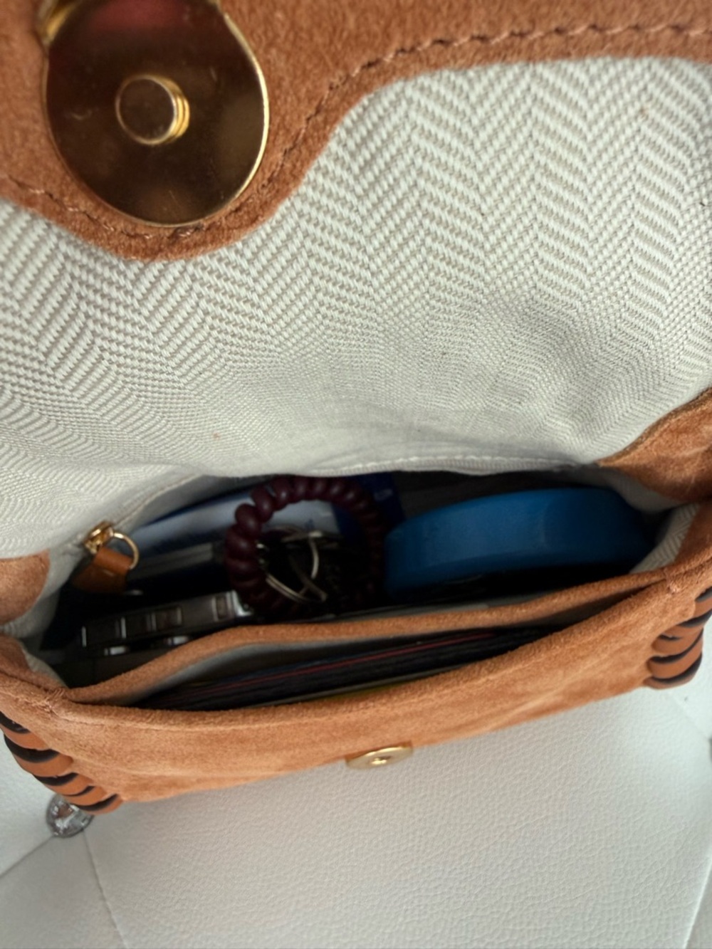 Mini Aimee Kestenberg Brown Suede Crossbody Bag - Picture 11 of 11